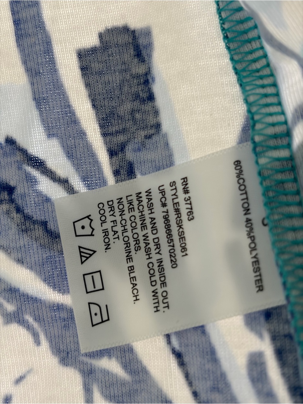 Rafaella Sleeveless Zip Polo in Teal, Blue & Yellow Floral NWT SMALL - Picture 5 of 10